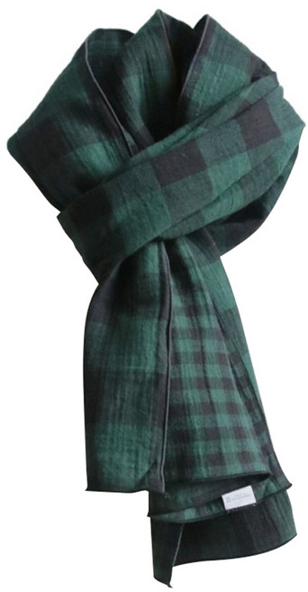 varvisu 雙面格紋棉質圍巾