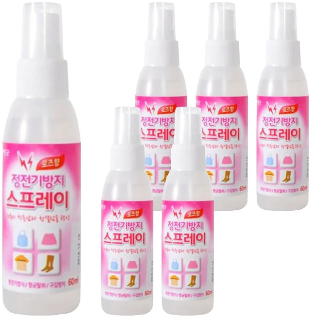 리빙굿 옷 정전기 방지 스프레이 본품, 60ml, 6개 - 쿠팡