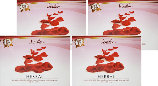 Sesedior 希希娣兒 台灣公司貨 金箔植萃美白保濕面膜 30ml, 20片, 4盒