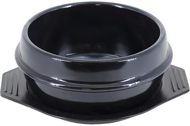 LifeHouse 韓式拌飯石鍋 陶瓷材質, 17.6cm, 黑色, 1組