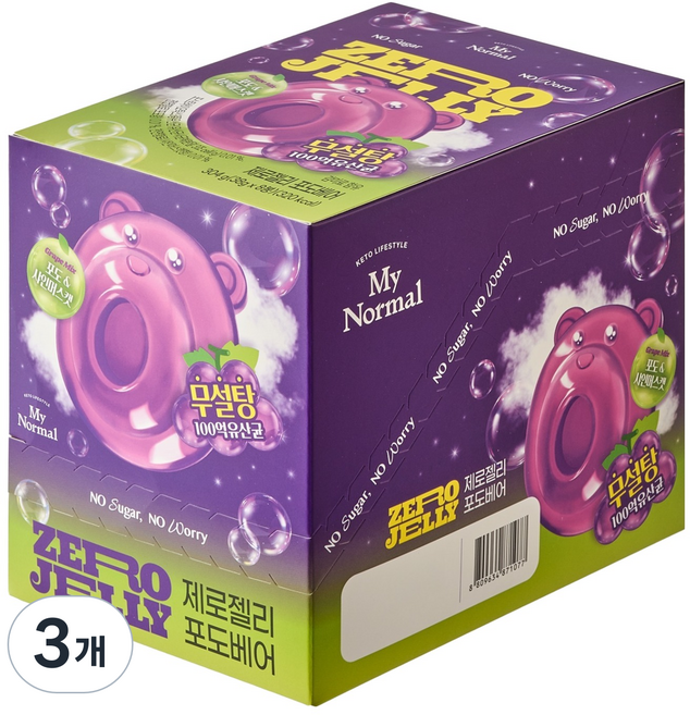 마이노멀 제로젤리 포도베어 8개입, 304g, 3개