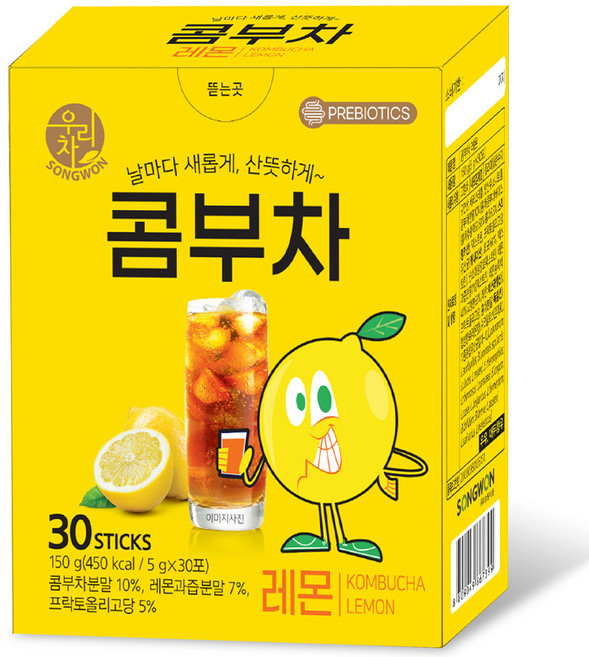 우리차 콤부차 레몬, 5g, 30개입, 1개