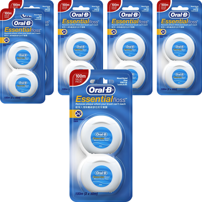 Oral-B 歐樂B 含蠟牙線, 2入, 6個