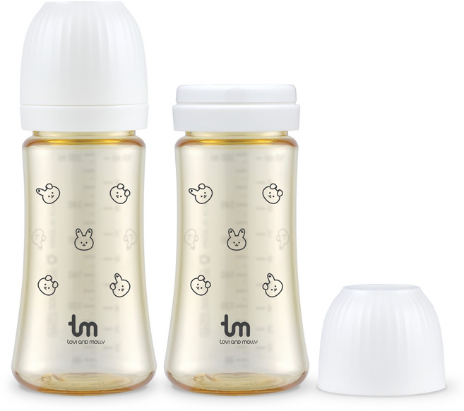 토비앤몰리 돗바니 PPSU 젖병 트윈팩, 화이트, 280ml, 2개
