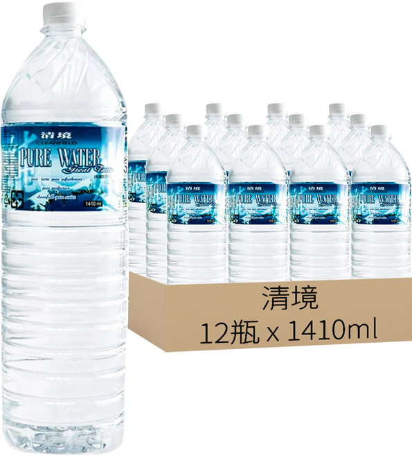 清境 純水, 1410ml, 12瓶
