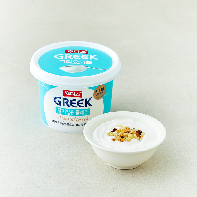 일동후디스 그릭요거트 달지않는 플레인, 450g, 1개