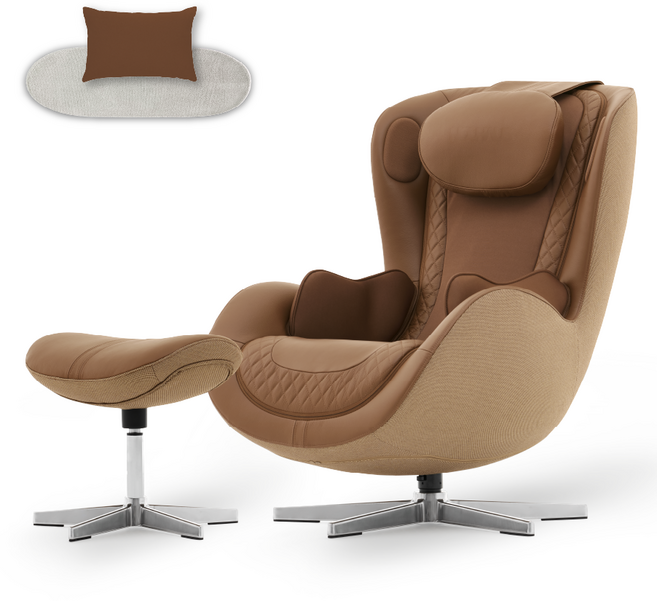 누하스 누캄포 안마의자 + 전용러그 세트 방문설치, NM-SN500L, 샌드카라멜