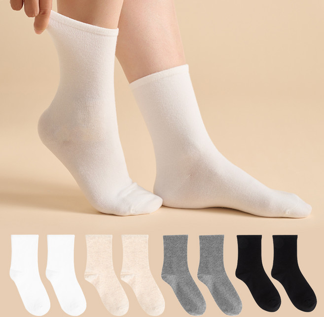 베이스알파에센셜 발목 조임 없이 편안한 여성용 무압박 양말 8켤레 세트