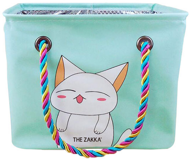 더자카 나른한 고양이 목욕가방, 그린