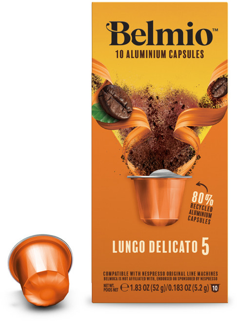 벨미오 룽고 델리카토 캡슐커피 네스프레소 호환캡슐 (브릭형), 5.2g, 10개입, 1개, 5.2g
