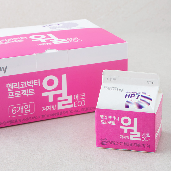 한국야쿠르트 윌 저지방 에코, 180ml, 6개입, 1개