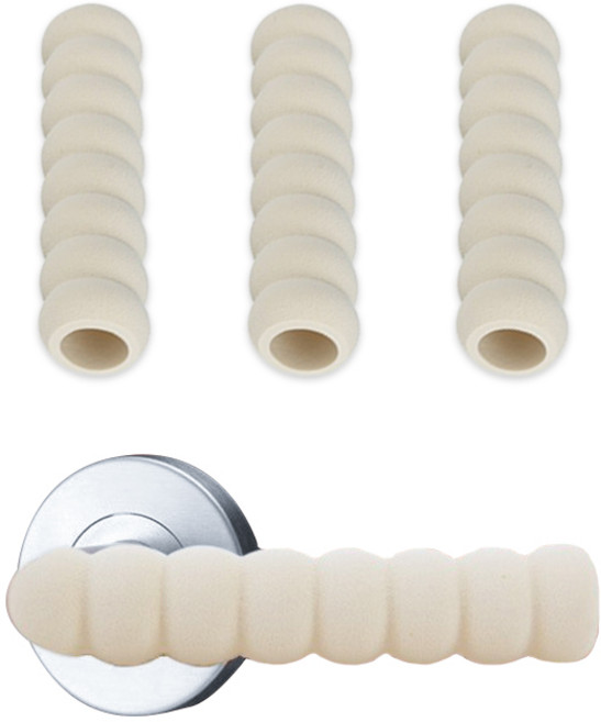 아리코 문손잡이 보호 쿠션 커버 4p, 아이보리