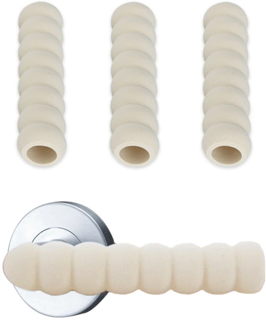 아리코 문손잡이 보호 쿠션 커버 4p, 아이보리 - 쿠팡