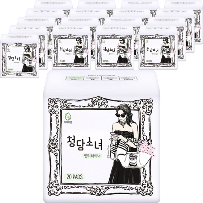 [비건라이프] 청담소녀 팬티라이너, 롱, 20개입, 18개