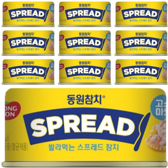 동원참치 스프레드 고소마요, 100g, 10개