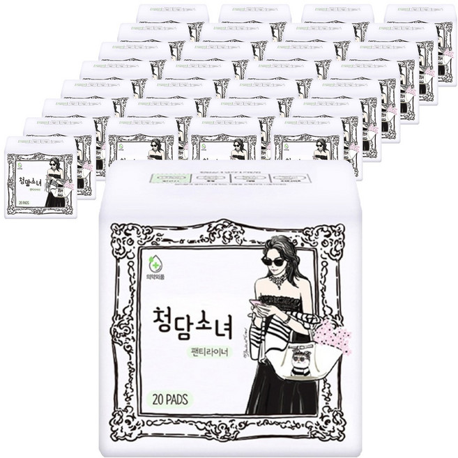[비건라이프] 청담소녀 팬티라이너, 롱, 20개입, 30개