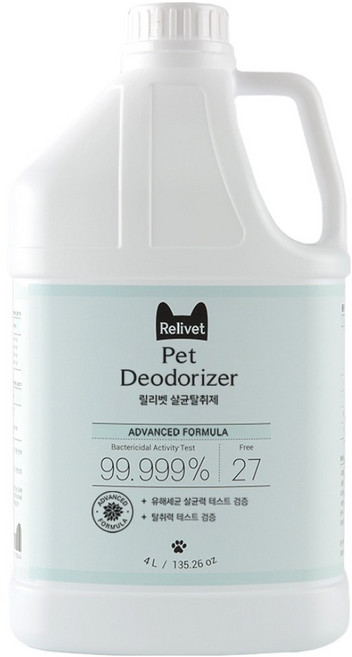 릴리벳 살균탈취제, 4L, 1개