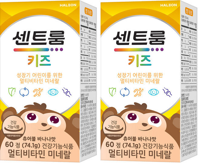 센트룸 키즈 멀티비타민 미네랄, 60정, 2개