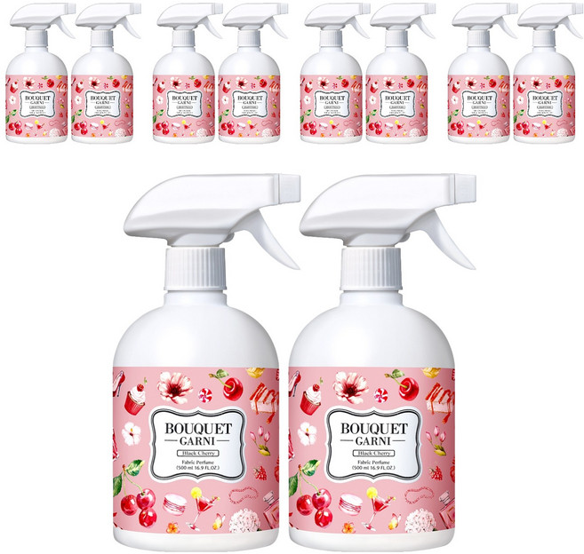부케가르니 섬유탈취제 블랙체리 본품, 500ml, 10개