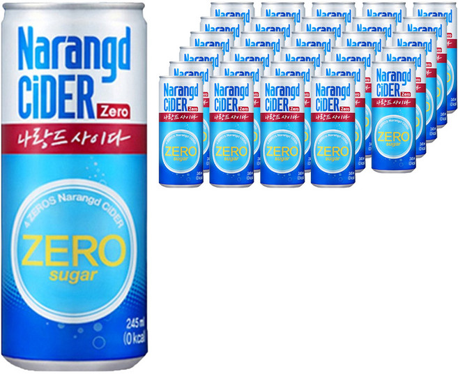 나랑드사이다 제로, 245ml, 90개