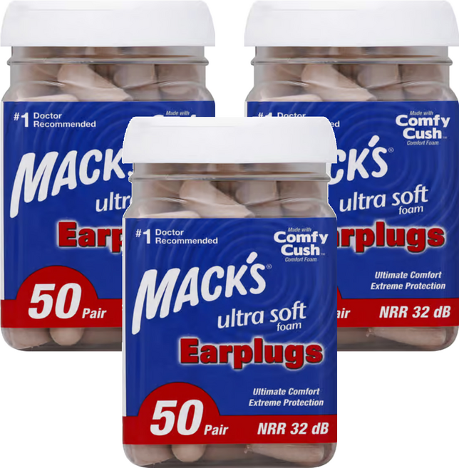 MACK'S 美國 泡棉耳塞 香檳金色, 50副, 3組