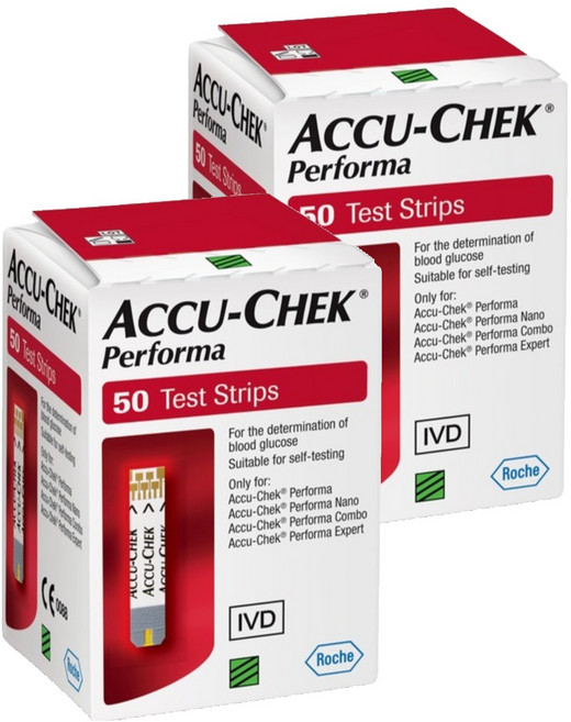 아큐첵 퍼포마 혈당시험지, 50개입, 2개