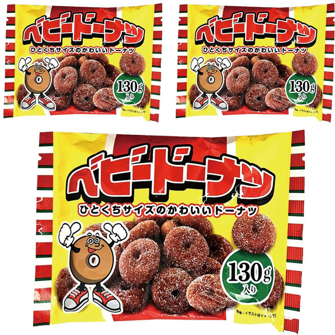 오사카야 베이비 미니 도너츠, 3개, 130g