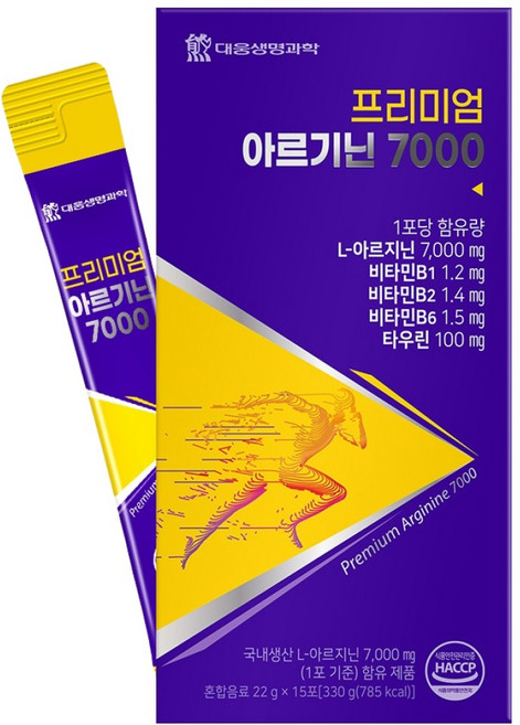 대웅생명과학 프리미엄 아르기닌 7000 15p, 330g, 1개
