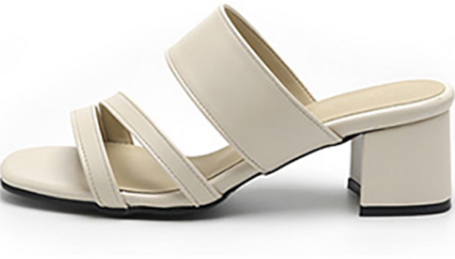 잭앤질 여성용 수제화 라인스트랩 통굽샌들 JB2302