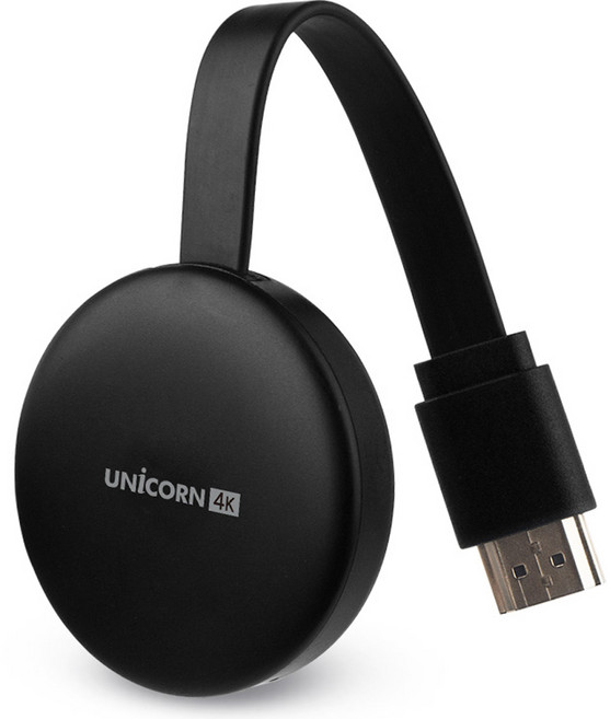 유니콘 무선 4K 미러링 MHL 동글 와이파이 디스플레이 K9, 블랙, 176mm, 1개