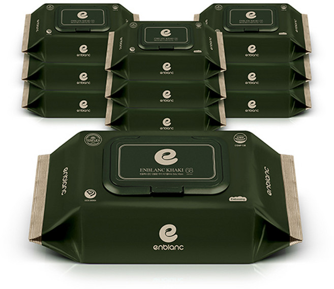 앙블랑 카키 아기물티슈 캡형, 82g, 68매, 20개