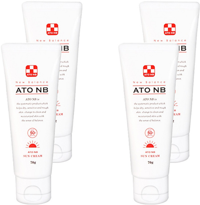 아토엔비 유아선크림 SPF50+ PA++++, 70g, 4개