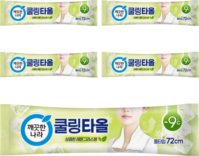 깨끗한나라 레몬그라스 쿨링타올, 29g, 5개