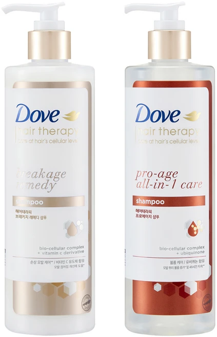 도브 브레키지 레메디 샴푸 380ml + 프로에이지 샴푸 380ml, 1개 - 쿠팡