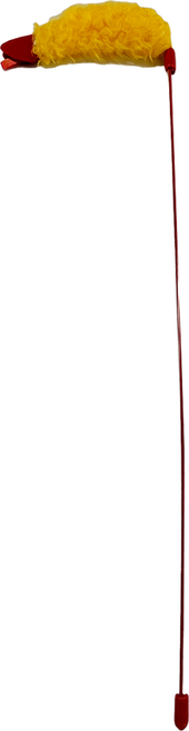 COMET 可美多 木天蓼伸縮逗貓棒 47CM*8CM*3CM, 貓炸蝦 黃色, 1個