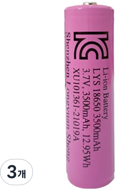 9위 - 코어 리튬이온 보호회로 18650 배터리 3500mAh, 1개입, 3개