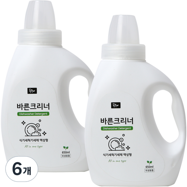 몽블 바른크리너 액상형 식기세척기 세제, 650ml, 10개