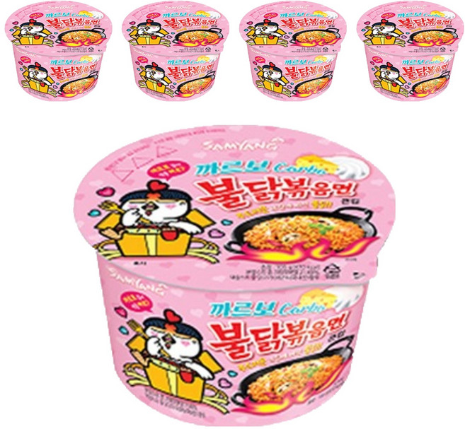 삼양 큰컵 까르보 불닭볶음면 105g, 5개