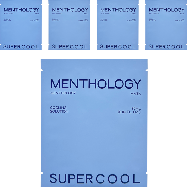 멘톨로지 슈퍼쿨 마스크팩, 5개입, 1개