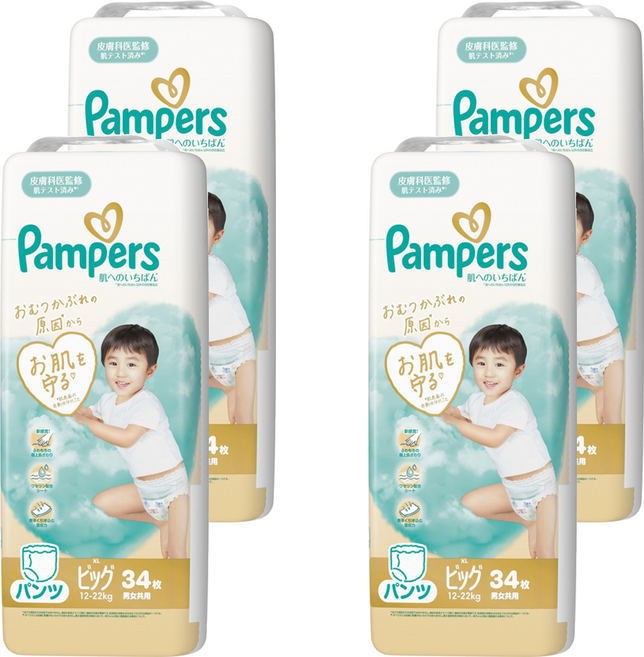 Pampers 幫寶適 日本境內版 褲型尿布 12~22kg, XL, 136片