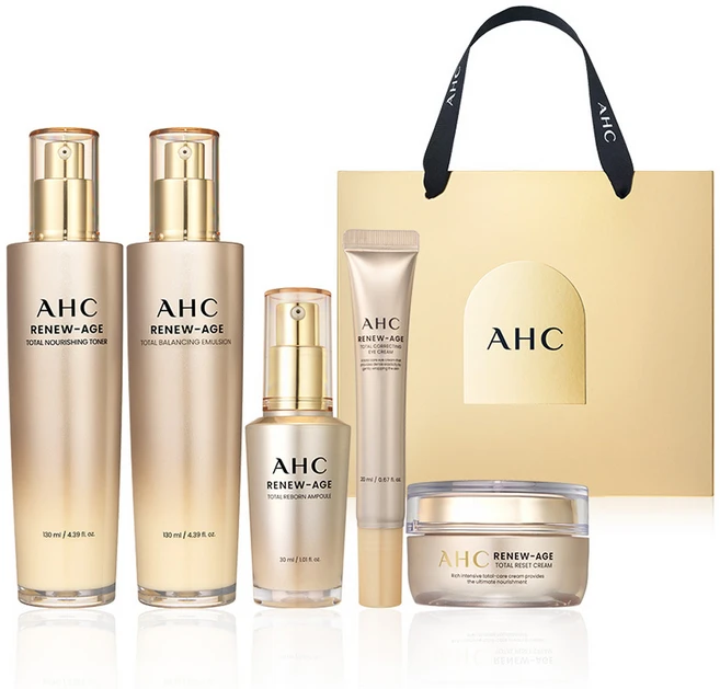 AHC 리뉴에이지 토탈 4종 + 아이크림 20ml 기프트 세트, 1세트