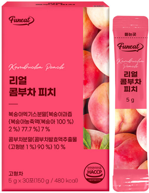 Funeat 康普茶沖泡飲 水蜜桃口味, 150g, 1盒