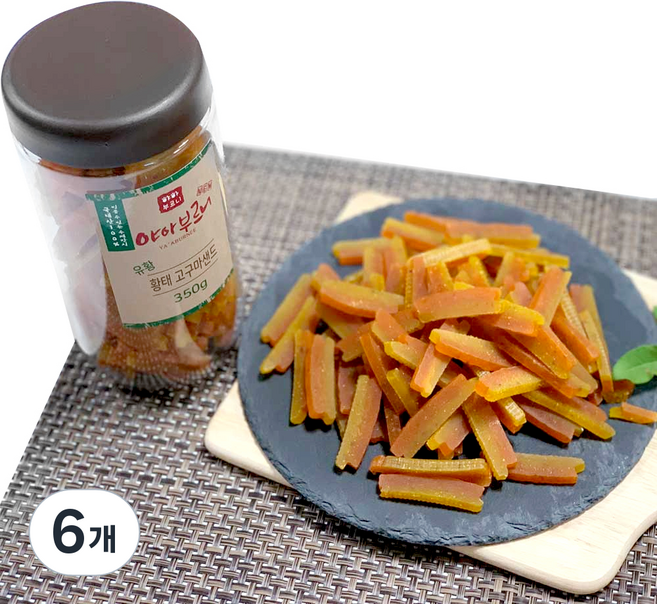 야아부르니 강아지 수제간식, 황태 고구마샌드, 350g, 6개