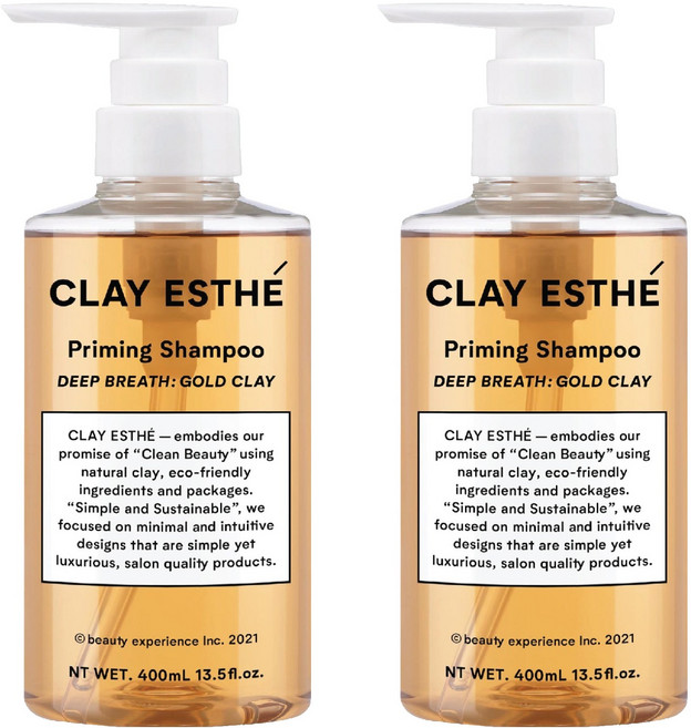 클레이에스테 골드클레이 샴푸 본품, 400ml, 2개