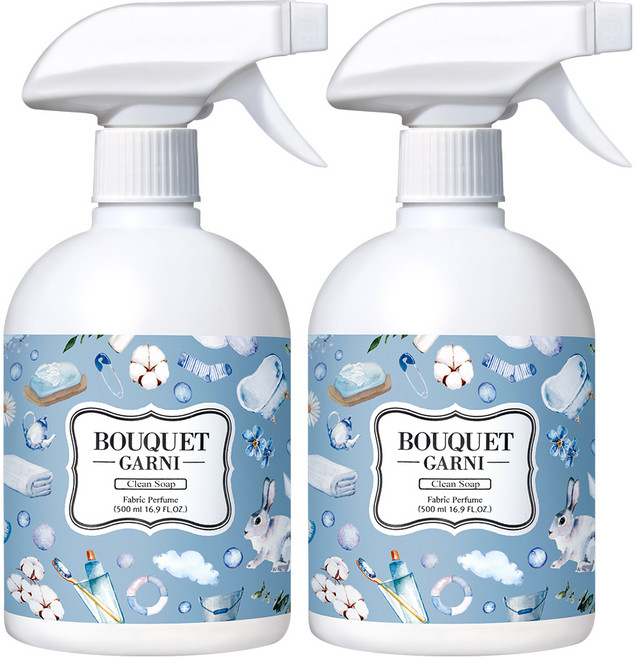 부케가르니 섬유탈취제 클린솝 본품, 500ml, 2개