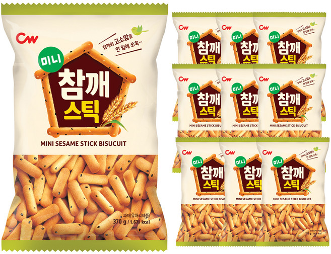 청우식품 미니참깨스틱, 370g, 10개