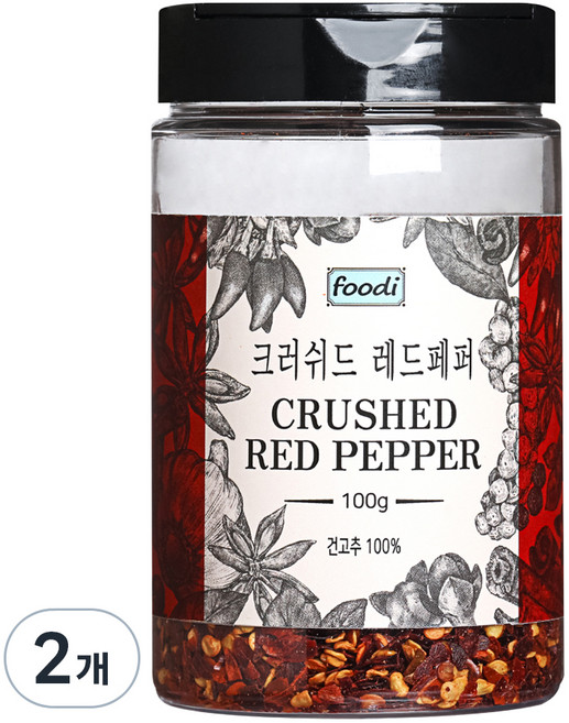 foodi 크러쉬드 레드페퍼, 100g, 2개
