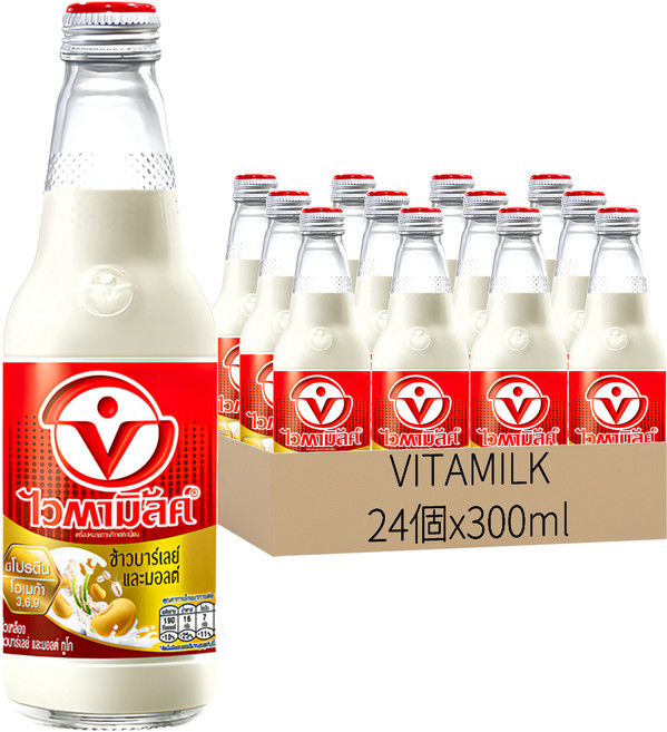 VITAMILK 豆奶 麥芽口味, 24個, 300ml