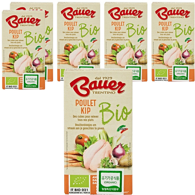 바우어 치킨 스톡큐브 60g, 6개