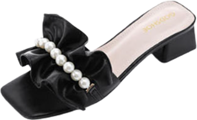 갓슈 여성용 파리파 프릴진주 토오픈 블로퍼